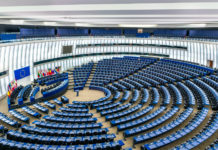 Elezioni europee, ecco il manifesto Face elezioni europee 2019. aula di strasburgo