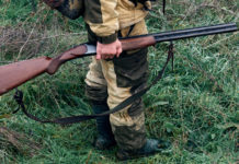 Elezioni europee, pubblicato il manifesto del mondo venatorio cacciatore con fucile nella mano destra, manifesto della cabina di regia del mondo venatorio per le elezioni europee