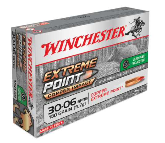 Winchester Extreme Point Copper Impact, la nuova munizione lead free di Winchester munizione lead free Winchester Extreme Point Copper Impact .30-06 Springfield