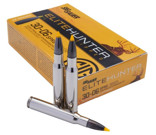 Sig Sauer Elite Hunter Tipped, le munizioni da caccia per carabina in otto calibri munizioni da caccia per carabina Sig Sauer Elite Hunter Tipped calibro .30-06 Springfield