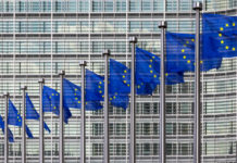 Ricostituito Intergruppo biodiversità, caccia e ruralità intergruppo biodiversità, caccia e ruralità: bandiere davanti alla sede del parlamento europeo