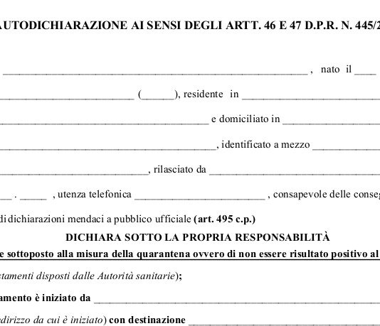 Nuova autocertificazione per gli spostamenti e sanzioni rimodulate: ecco le novità Nuova autocertificazione per gli spostamenti e sanzioni rimodulate ecco le novità