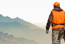 Mobilità venatoria tra Umbria e Lazio: ecco l’accordo Mobilità venatoria tra Umbria e Lazio: cacciatore di spalle con gilet alta visibilità