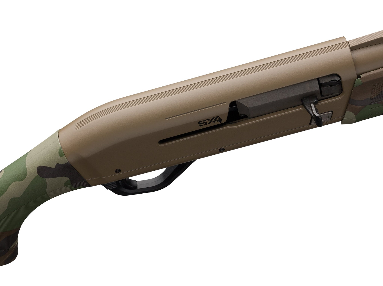 l'azione del fucile semiautomatico Winchester Super X4 Hybrid Hunter Woodland vista dall'alto