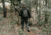 Calendario venatorio della Toscana, la richiesta della cabina di regia Calendario venatorio della Toscana: cacciatore di spalle nel bosco