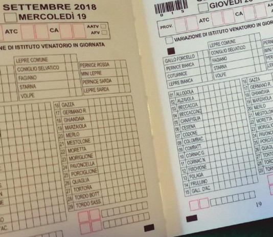 Annotazione sul tesserino venatorio, la sentenza della Corte costituzionale Annotazione sul tesserino venatorio, la sentenza della Corte costituzionale