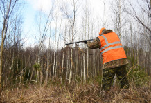 Associazione unica dei cacciatori, l’appello dell’Arcicaccia Associazione unica dei cacciatori: cacciatore con gilet alta visibilità prende la mira
