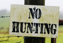 Sospesa l’apertura della caccia in Umbria Sospesa l’apertura della caccia in Umbria: cartello con divieto di caccia
