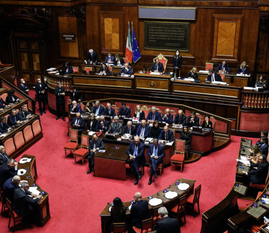 A quale ministero le deleghe sulla caccia? La proposta del Senato A quale ministero le deleghe sulla caccia La proposta del Senato - Giorgia Meloni e il suo governo nell'aula del Senato (presiede La Russa)