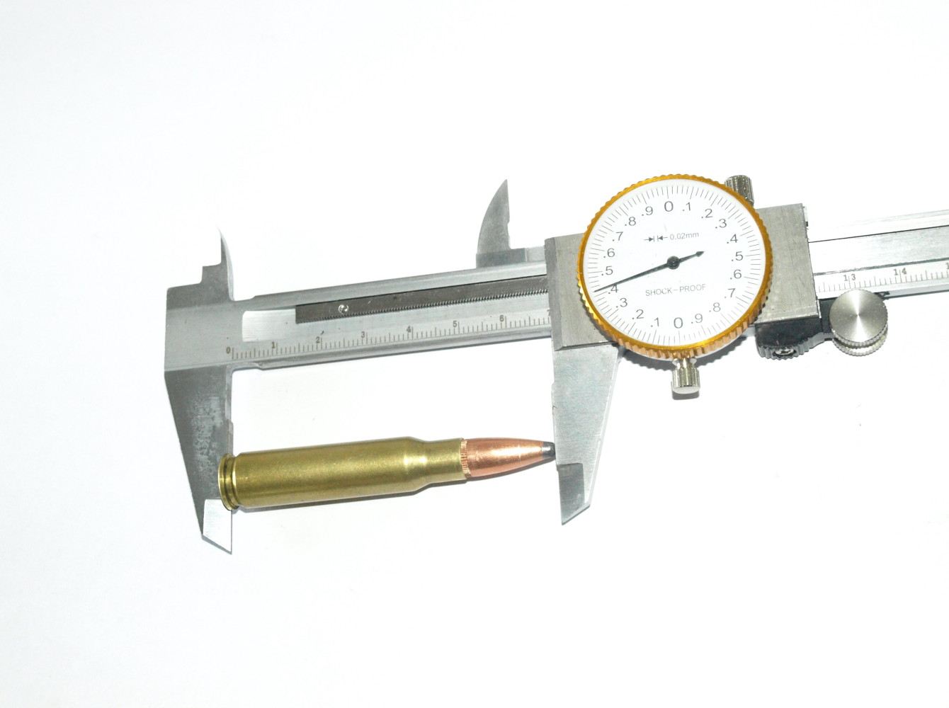 lunghezza complessiva munizione ricaricata calibro 308 winchester