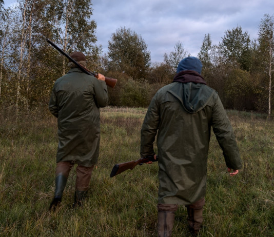 Rappresentanza delle associazioni nel comitato faunistico-venatorio, movimenti nelle Marche Rappresentanza delle associazioni nel comitato faunistico-venatorio, movimenti nelle Marche: due cacciatori di spalle