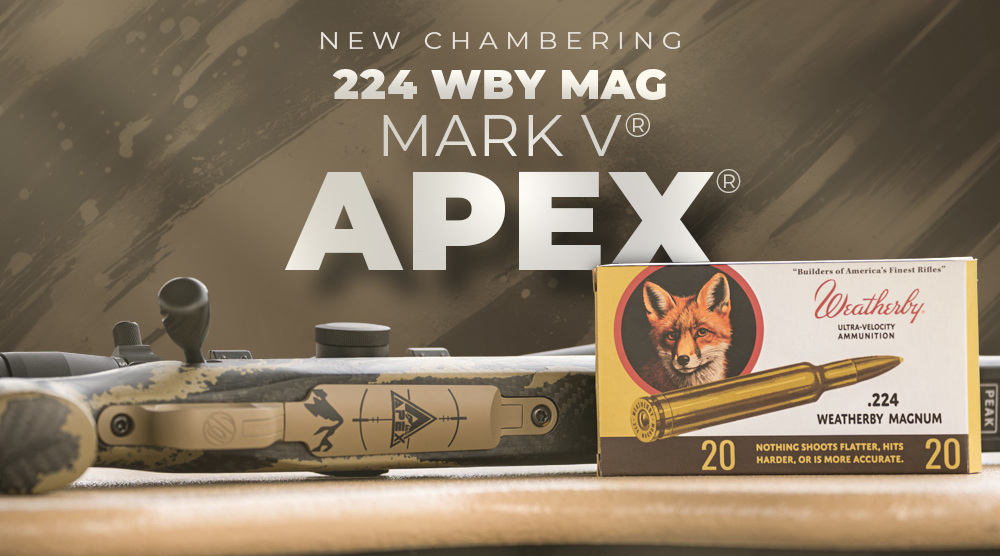 La Weatherby Mark V Apex in .224 Weatherby magnum La Weatherby Mark V Apex in .224 Weatherby magnum